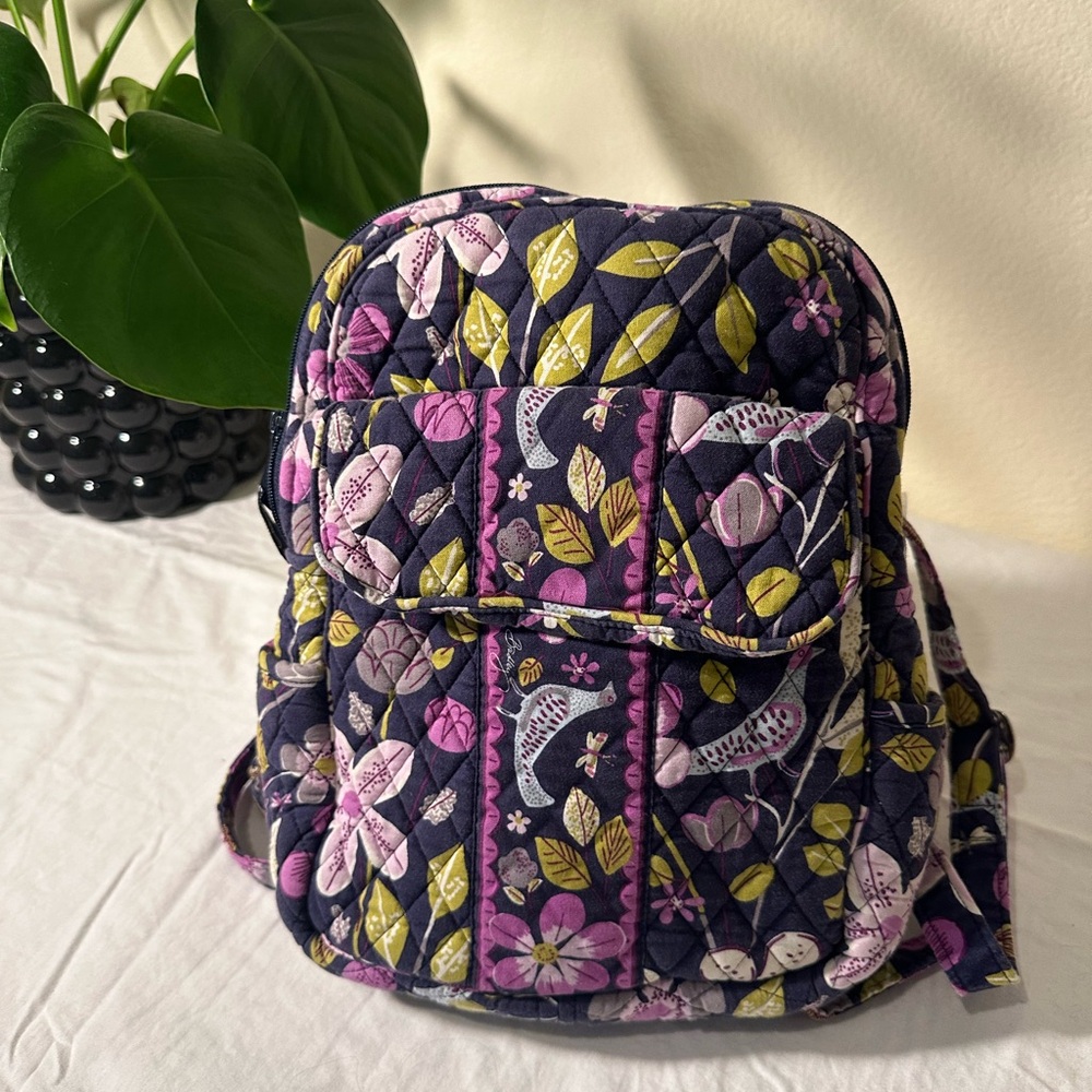 Vera Bradley Campus Backpack Nightingale Pattern.